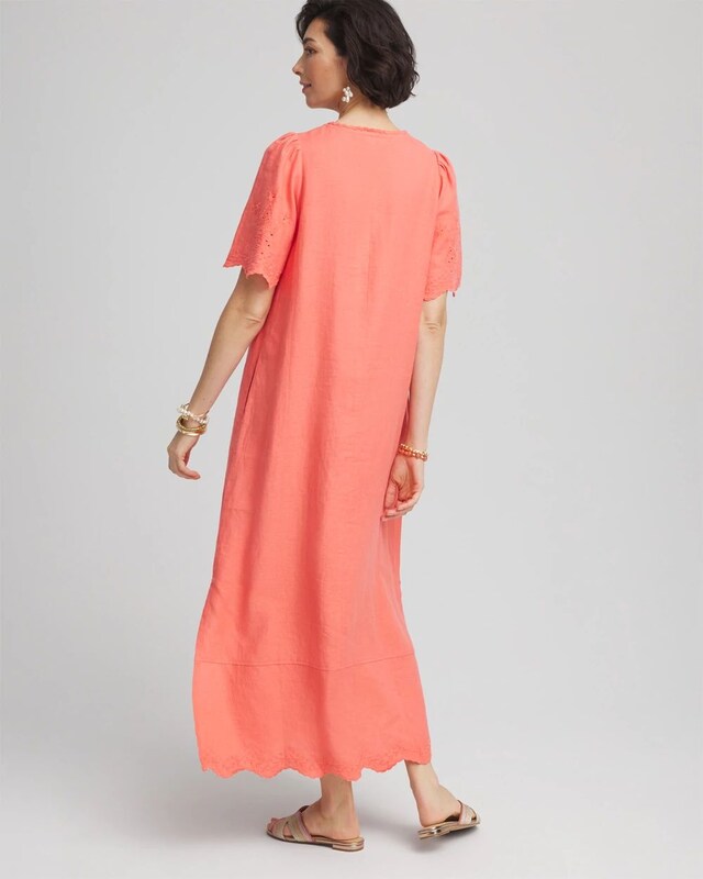 Linen V-Neck Maxi Dress - image 3